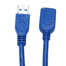 50cm 20" Data Transfer USB 3.0 A Male to Female Extension Cable Blue F1F8