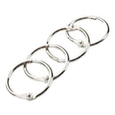 50 Pcs Staple Book Binder 30mm Outer Diameter Loose Leaf Ring Keychain I3Z4