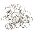50 Pcs Staple Book Binder 30mm Outer Diameter Loose Leaf Ring Keychain I3Z4