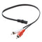 2 Pcs 3.5mm Female Stereo to 2 RCA Male AV Audio Aux Video Cable Cord Adapt W3E2