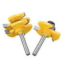 2pcs 1/4 Inch Shank Tongue & Groove Router Bit Set 3/4 Inch Stock Woodworking Cutter