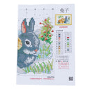 Rabbit Grass Pattern Stamped Cross needle Counted Kit for Lady Woman U5U5