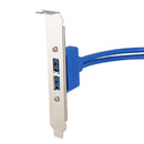 50cm 20 Pin Header Cable to USB 3.0 Type A Female PCI Bracket H2F6