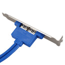 50cm 20 Pin Header Cable to USB 3.0 Type A Female PCI Bracket H2F6
