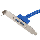 50cm 20 Pin Header Cable to USB 3.0 Type A Female PCI Bracket H2F6
