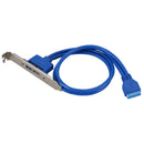 50cm 20 Pin Header Cable to USB 3.0 Type A Female PCI Bracket H2F6