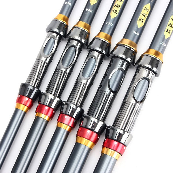 2.1/2.4/2.7/3.0/3.6m Carbon Telescopic Spinning Pole Saltwater Casting Sea Fishing Rod