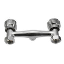 Chrome Basin Sink Mixer Tap Dual Handle Hot Cold Water Faucet Adjustable Swivel Spout Kitchen