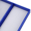 Royal Blue Plastic Rectangle Hold 100 Microslide Slide Microscope Box D2E5