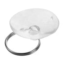 3 Pcs Clear Soft Plastic 3.5cm Dia Suction Cup Key Ring Keyring P6J1