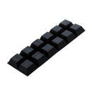 Chair Furniture Square 12mmx12mmx6mm Self Adhesive Rubber Pads 12 in 1 F4A2