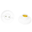 4 Pcs White AC250V 6A E27 Screw Bulb Base Lamp Socket Holders Adapters S7I9