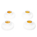 4 Pcs White AC250V 6A E27 Screw Bulb Base Lamp Socket Holders Adapters S7I9