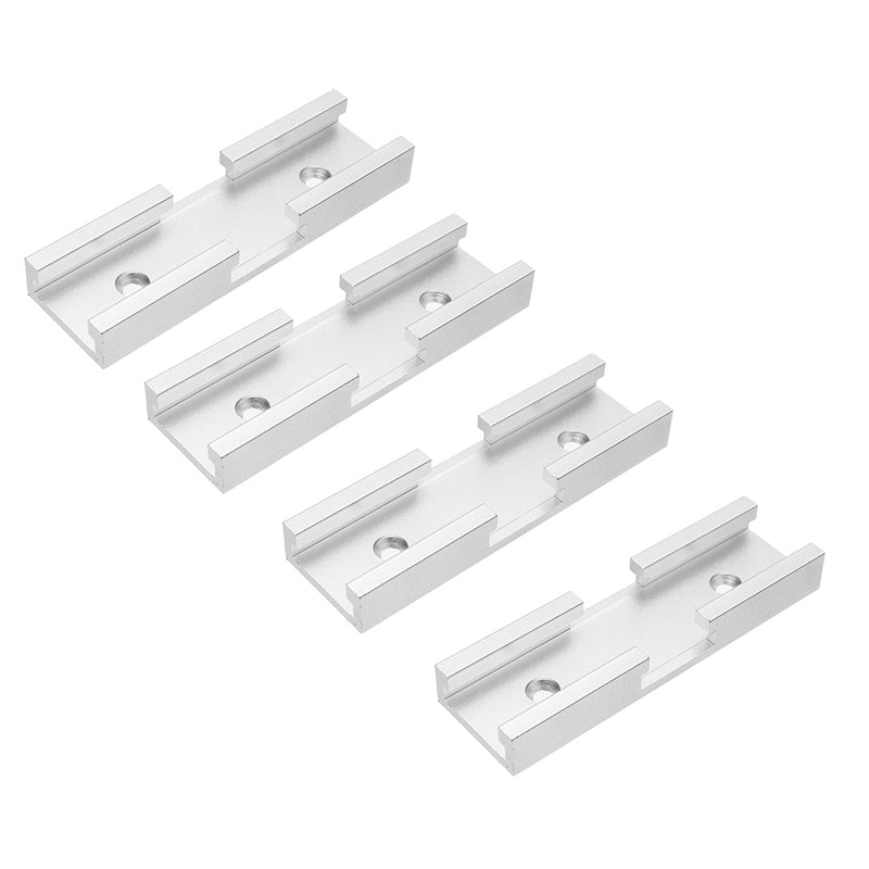 4pcs 80mm T-track Connector T-slot Miter Track Jig Fixture Slot Connector For Router Table