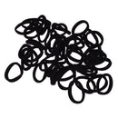48PCS Black Elastic Rubber Hair Bands Ponytail Holders for Ladies Q8T3
