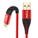 TOPK 2.4A Micro USB Fast Charging Data Cable 3.28ft/1m for Honor 8X Xiaomi Redmi Note 5