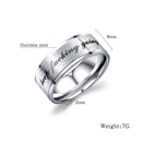 Keep Fucking Going Titanium Steel Stainless Steel Inspirational Phrase Ring