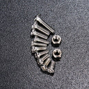 2 Set 12 Kinds of 1200Pcs Small Stainless Steel Screw Electronics Assortment Kit