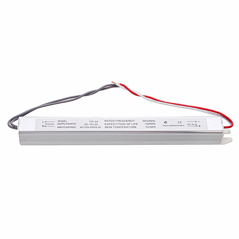 AC180-240V to DC12V 2A 25W Ultra-thin Lamp Box Switching Power Supply 188*17*17mm