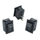 5pcs Black Push Button Mini Switch 6A-10A 110V 250V KCD1-101 2Pin Snap-in On/Off Rocker Switch