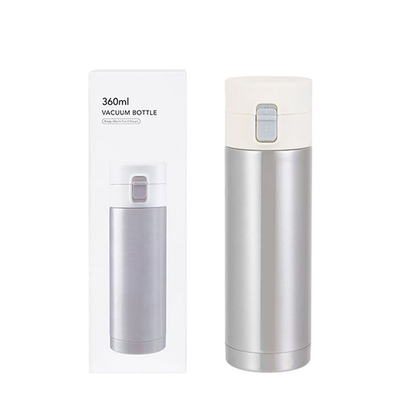 MINISO 360ml Portable Thermos Cup Stainless Steel Vacuum Flask Thermo Water Bottle Insulated Cup Coffee Mug for Home Office Travel
