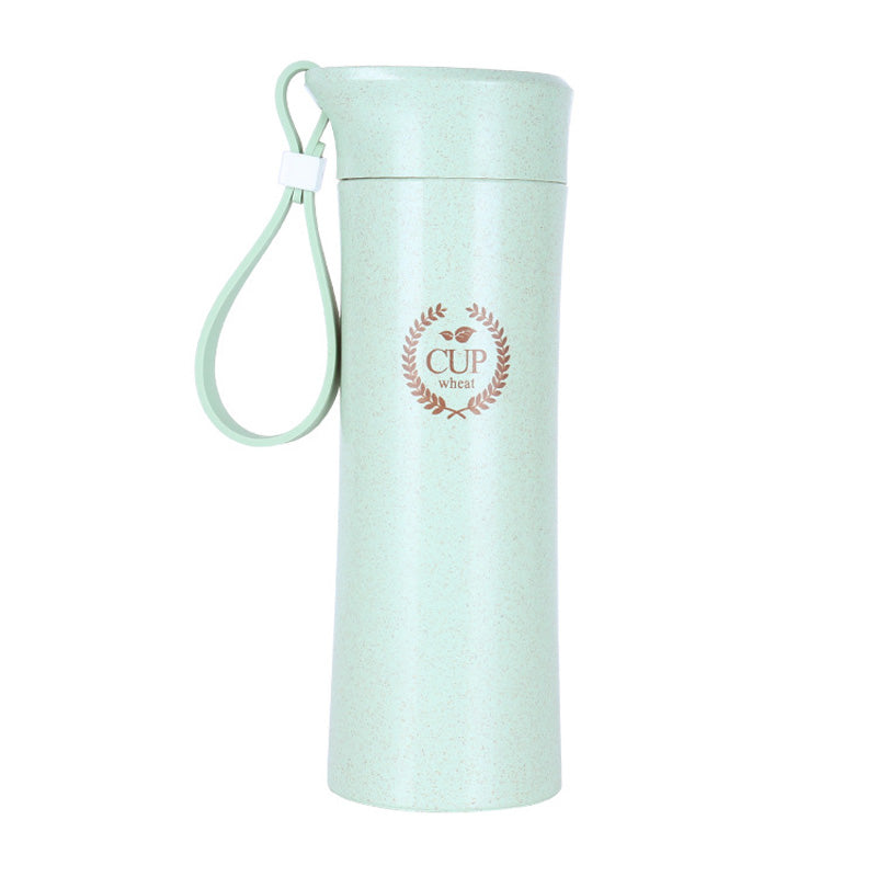 KCASA KC-WHE04 360mL Wheat Straw Fiber Bottle Portable Mug Travel Outdoor Sports Water Cup Creative