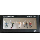 Race Medal 1:64 Scale Figures Diorama Outdoor Fighting Baseball Bat Scene Character Model