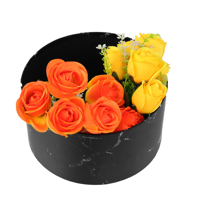 3Pcs Florist Hat Boxes Mini Artificial Dried Flower Bouquet Plant Box Decorations Gift Round