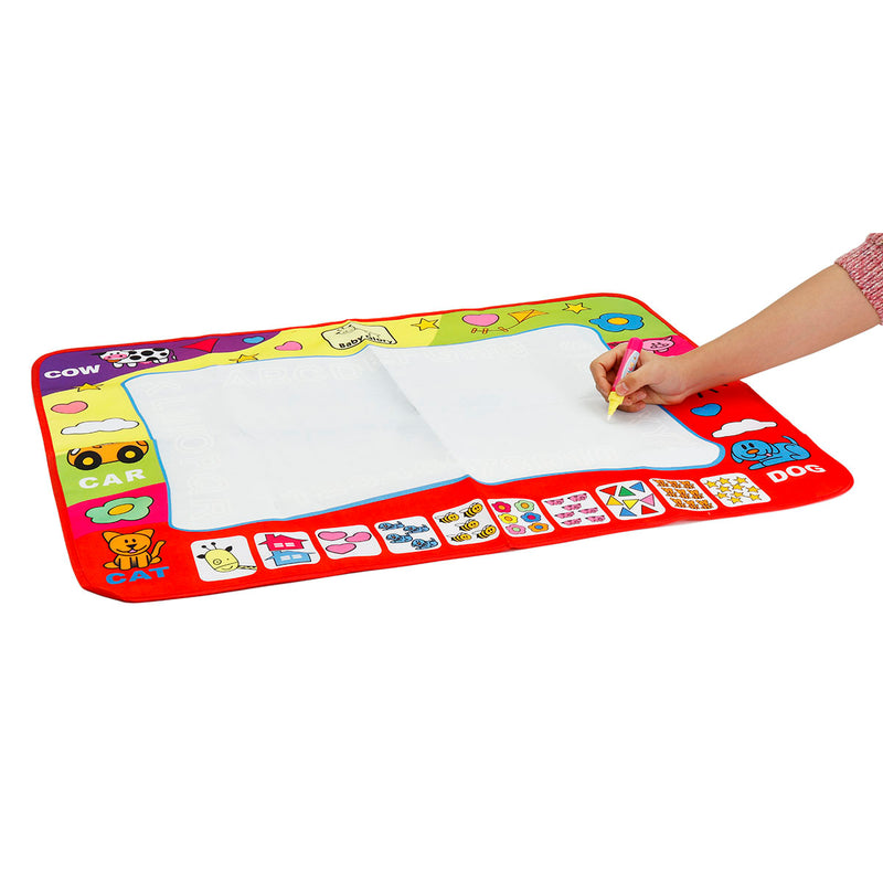 80x60cm Baby Kid Doodle Mat Magic Water Drawing Painting Writing Mat Pad Board Educational Toys Gift with 2 Pens