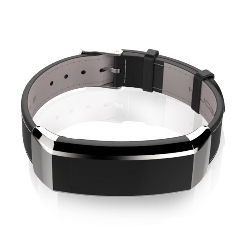 Mijobs Leather Watch Strap Replacement Watch Band for Huawei Band 2 Pro B29 B19