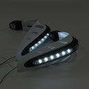 Handlebar Guard With White DRL LED Light Dirt Bike ATV Motocross Motorcycle Handguard Protector