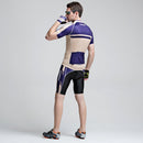 Mens Sports Riding Cycling Jersey Summer Bicycle Short Sleeve Suit Polyester Fabic Shorts Quick Dry