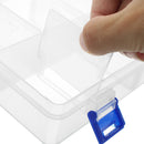 8 Grids Transparent Storage Box Double Latch Compartments Parts Container Assortment Organizer