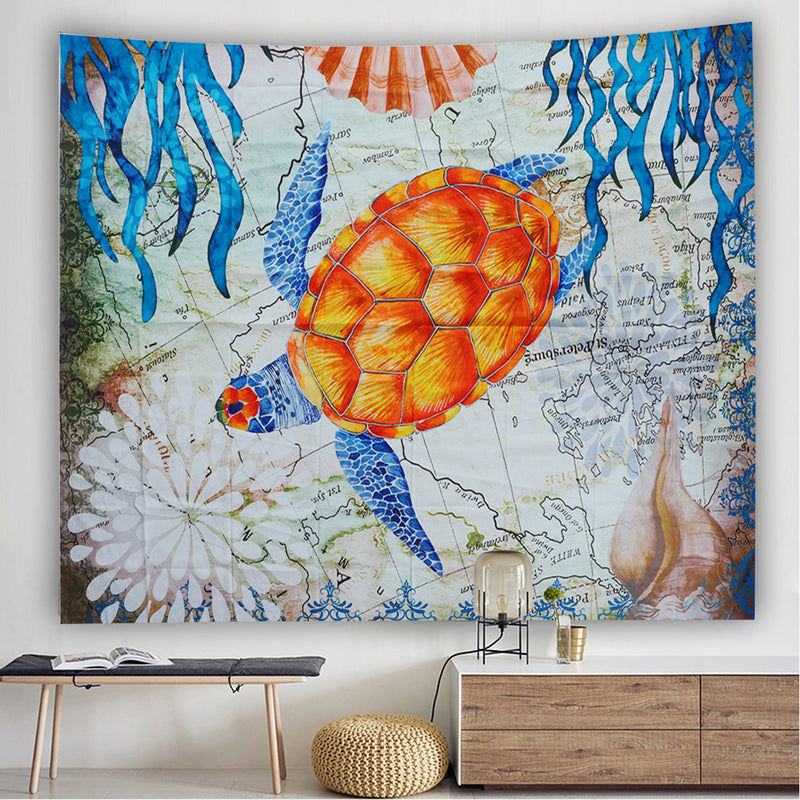 Sea Turtle Hanging Wall Tapestry Home Decorative Tapete Bedroom Blanket Table Cloth Yoga Mat