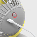 DC 5V 3W USB Clip on Fan Mini 4 Gear Speed Adjustable 4000mAh Battery Protable Fan For Office Desktop Travel Home