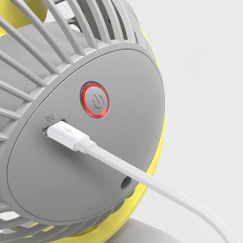 DC 5V 3W USB Clip on Fan Mini 4 Gear Speed Adjustable 4000mAh Battery Protable Fan For Office Desktop Travel Home