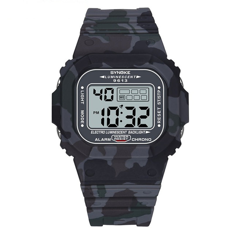 SYNOKE 9613 Outdoor Sport Men Watch 3ATM Waterproof Luminous Display Digital Watch