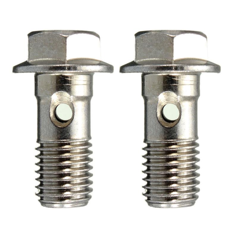 10mm M10x1.25 Chrome Banjo Bolt Brake Caliper Master Cylinder Fitting