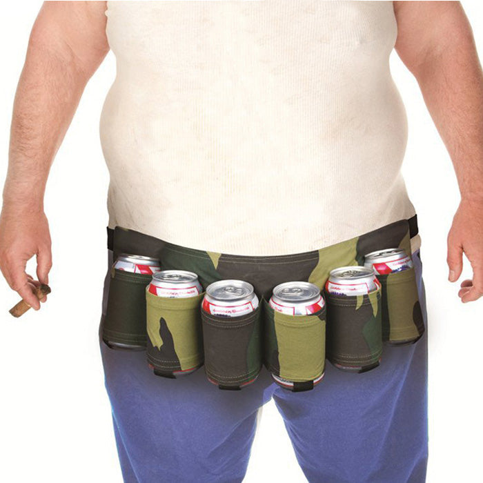 6 Pack Beer Soda Belt Drinks Beer Belt Holder Bottlr Carrier For Outdoor Camping Party