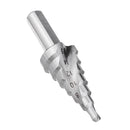 Drillpro 4-16.5mm HSS Step Drill Bit High Speed Steel Triangular Handle Spiral Groove Step Drill Bit