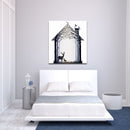 Miico Hand Painted Oil Paintings Simple Style-A Deer Family Wall Art For Home Decoration Painting