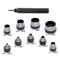 10Pcs Interchangable Hollow Hole Punch Set with Handle for Heavy Duty Leather