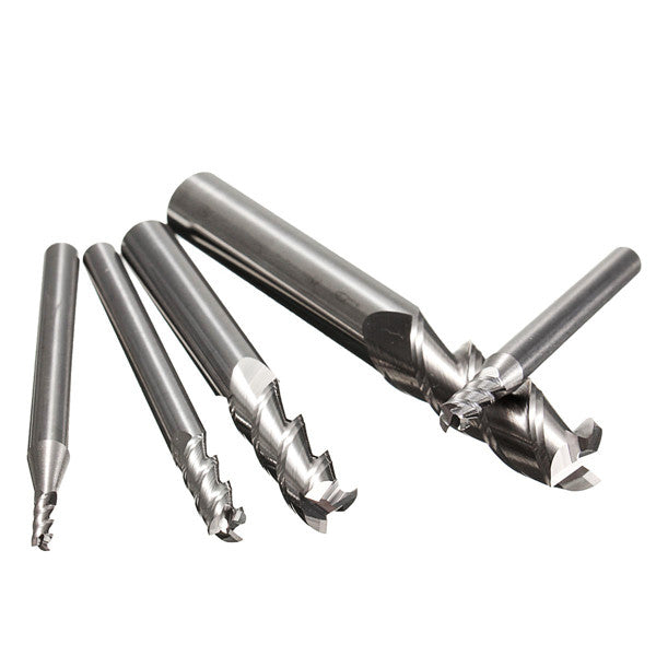 5pcs 2 3 4 6 8mm 3 Flutes Tungsten Carbide End Mill Cutter Bits