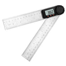 Drillpro 200mm/280mm/500mm 360 Degree Precision Multifunction Stainless Steel Digital Display Angle Ruler