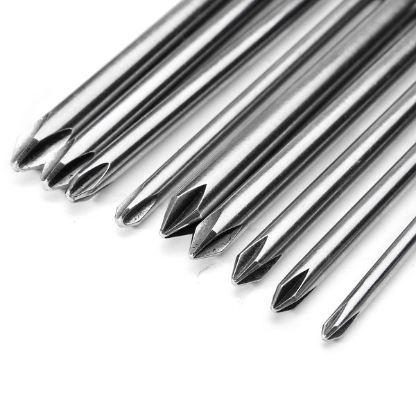 Broppe 9pcs 100mm Magnetic Long Hex Cross Head Screwdriver Bits