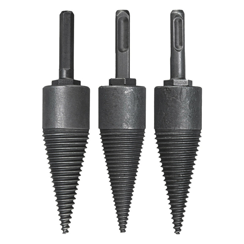 D32MM Splitter Drill Bit L150mm Log Screw Cone Steel Kindling Firewood Drill For Hand Drill