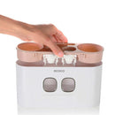 Handfree Toothbrush Holder Automatic Toothpaste Dispenser Set 5 Holder 4 Cups