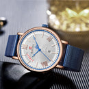 NAVIFORCE 3006 Mesh Steel Band Calendar Quartz Watch Casual Waterproof Men Wrist Watch