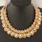 Women Multicolor Crystal Charm Gold Exaggerated Bib statement Necklace Jewelry Gift