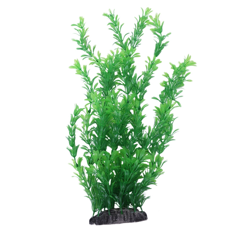 40cm Plastic Green Leaves Underwater Plants Decoration for Fish Tank Aquari K9S3